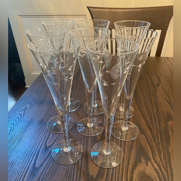 Princess House Other - Vintage - Beautiful Princess House Heritage 10” Champagne Flutes - (8)